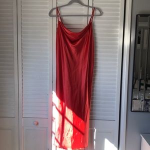 Satin spaghetti strap dress